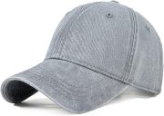 Baseball Cap Denim Unisex Baseball Cap Men's Denim Classic Summer Hats Women Breathable Baseball Cap Men Soft Sun Protection Sports Hat Men for Outdoor Use, 1/Light Grey, Medium