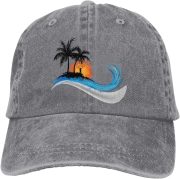 Palm Tree Baseball Caps Summer  Outdoor Adjustable Denim Dad Hat